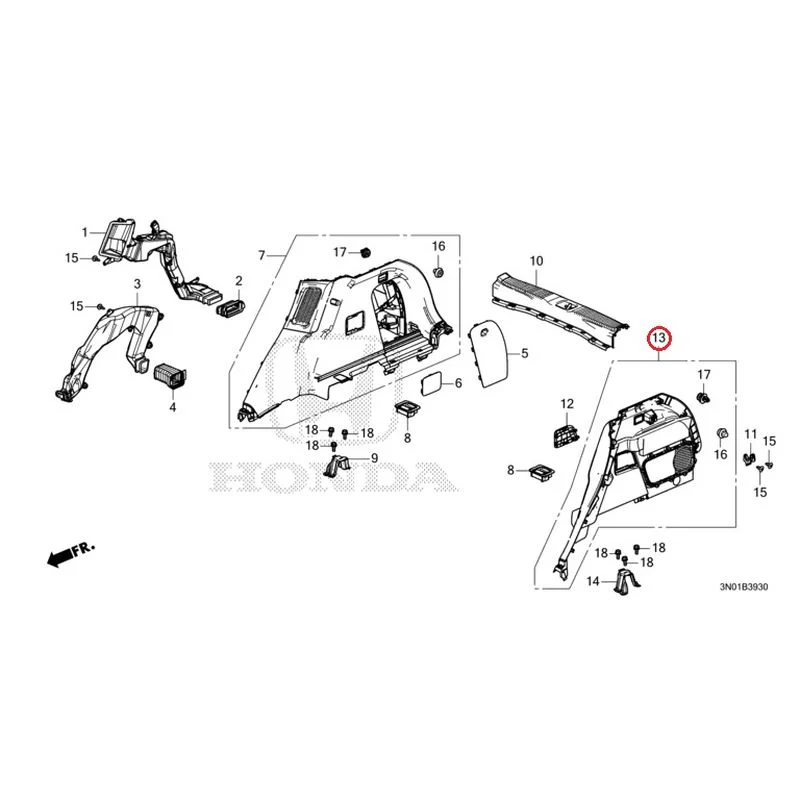 [NEW] JDM HONDA VEZEL e:HEV RV5 2025 Side Lining GENUINE OEM - Image 15