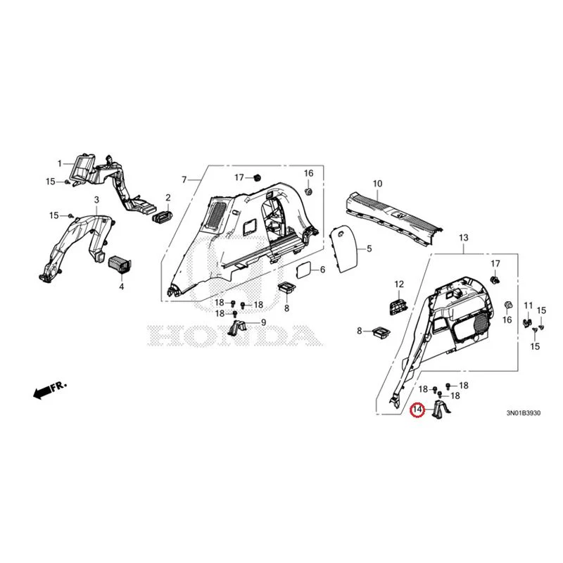 [NEW] JDM HONDA VEZEL e:HEV RV5 2025 Side Lining GENUINE OEM - Image 17