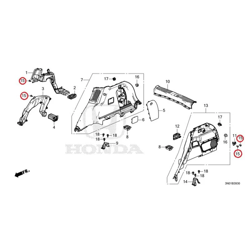 [NEW] JDM HONDA VEZEL e:HEV RV5 2025 Side Lining GENUINE OEM - Image 18