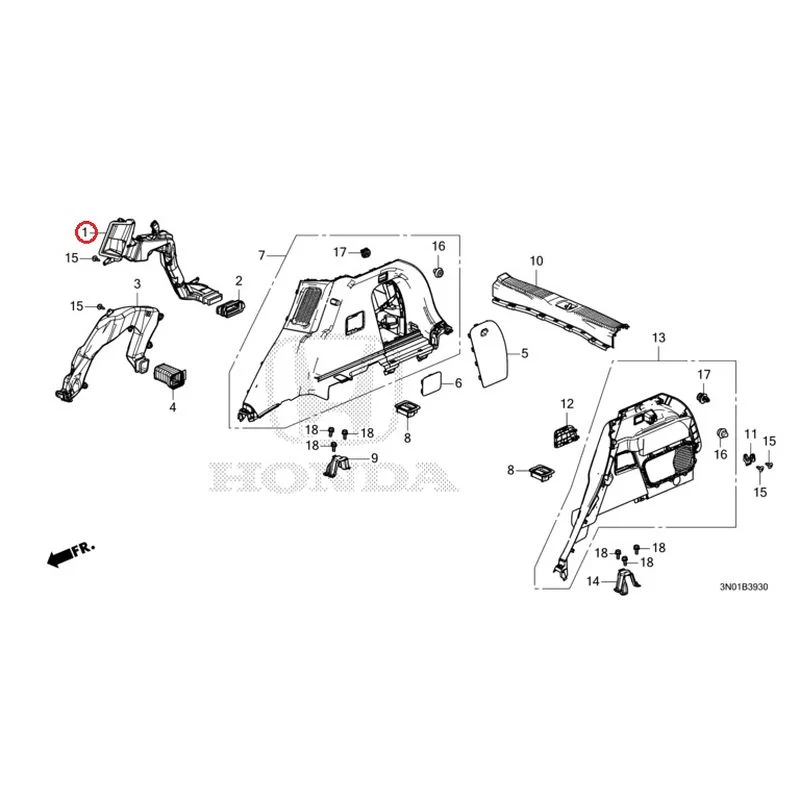 [NEW] JDM HONDA VEZEL e:HEV RV5 2025 Side Lining GENUINE OEM - Image 2