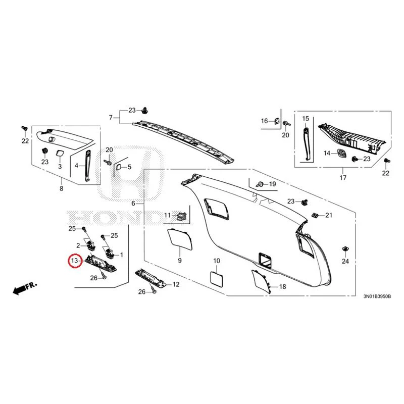 [NEW] JDM HONDA VEZEL e:HEV RV5 2025 Tailgate Lining GENUINE OEM - Image 12