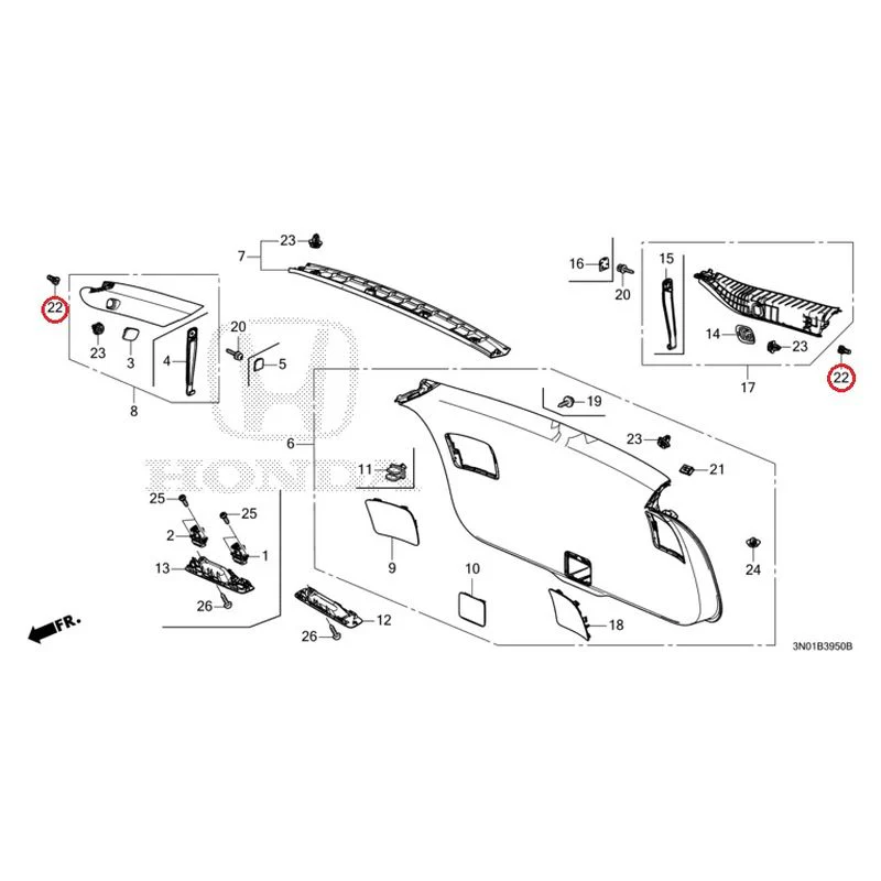 [NEW] JDM HONDA VEZEL e:HEV RV5 2025 Tailgate Lining GENUINE OEM - Image 20