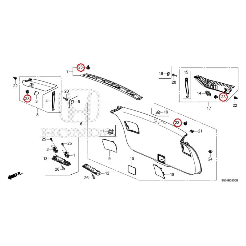 [NEW] JDM HONDA VEZEL e:HEV RV5 2025 Tailgate Lining GENUINE OEM - Image 21
