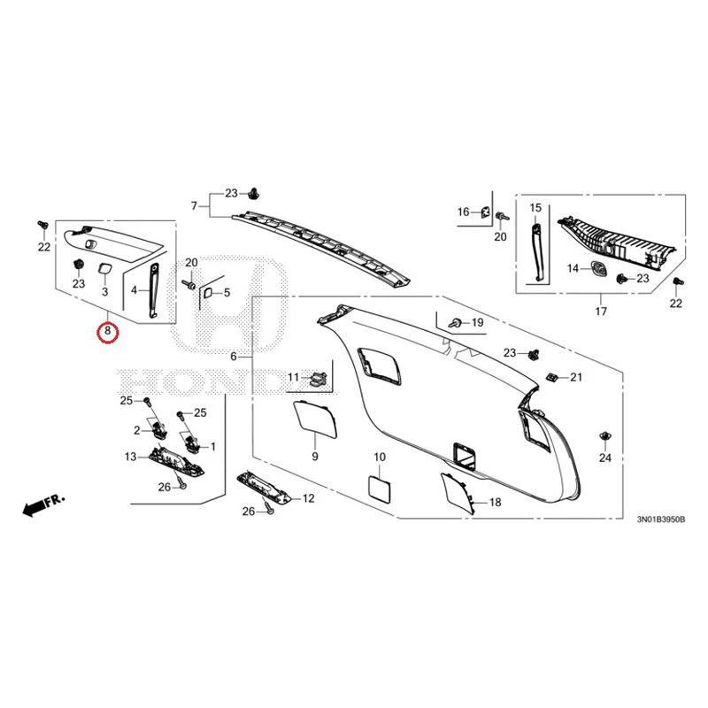 [NEW] JDM HONDA VEZEL e:HEV RV5 2025 Tailgate Lining GENUINE OEM - Image 8