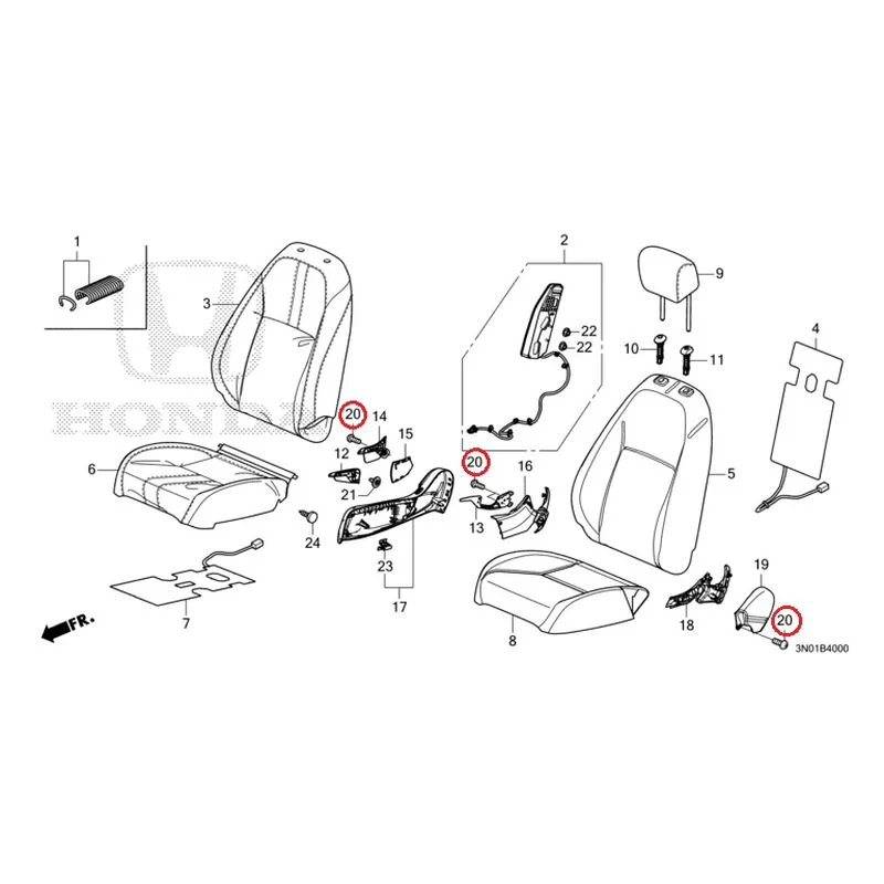 [NEW] JDM HONDA VEZEL e:HEV RV5 2025 Front Seat (Driver's Side) GENUINE OEM - Image 21