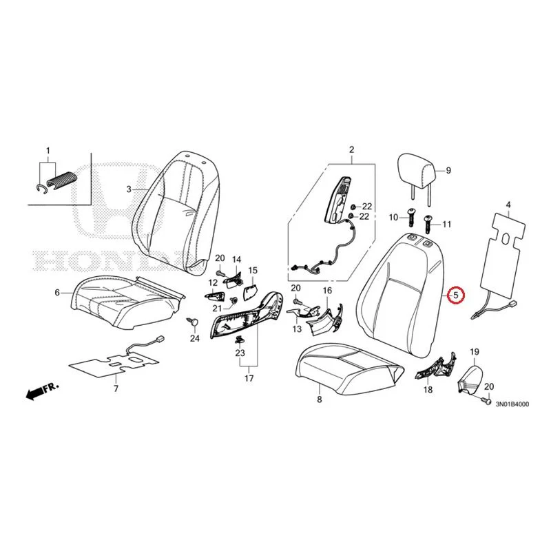 [NEW] JDM HONDA VEZEL e:HEV RV5 2025 Front Seat (Driver's Side) GENUINE OEM - Image 6