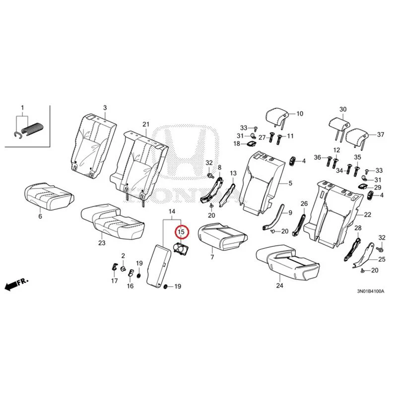 [NEW] JDM HONDA VEZEL e:HEV RV5 2025 Rear Seat GENUINE OEM - Image 16