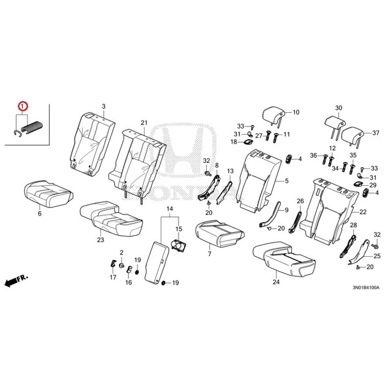 [NEW] JDM HONDA VEZEL e:HEV RV5 2025 Rear Seat GENUINE OEM - Image 2