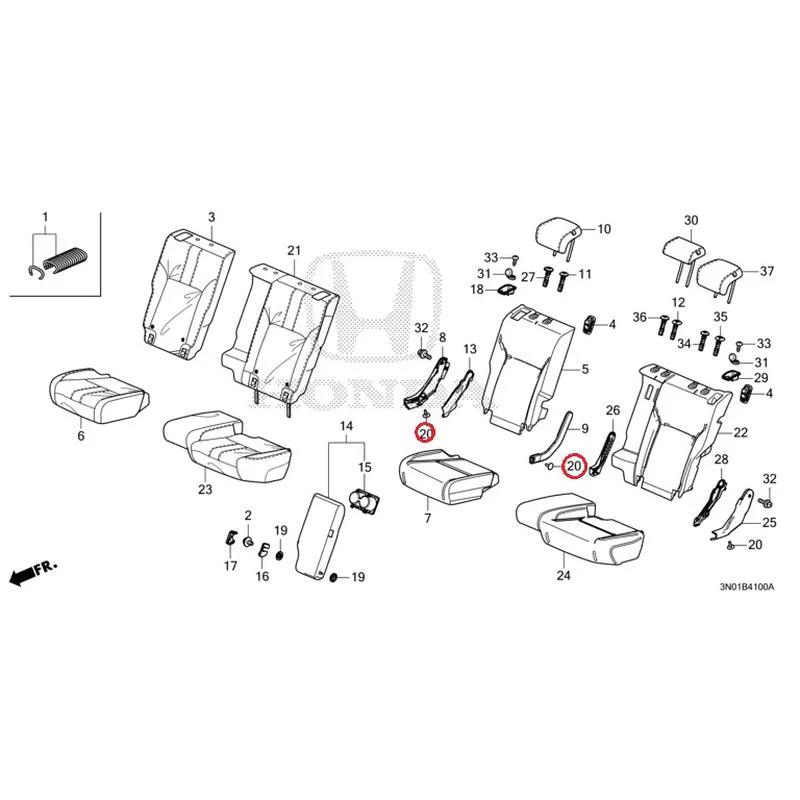 [NEW] JDM HONDA VEZEL e:HEV RV5 2025 Rear Seat GENUINE OEM - Image 21