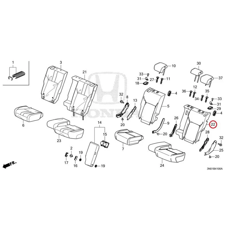 [NEW] JDM HONDA VEZEL e:HEV RV5 2025 Rear Seat GENUINE OEM - Image 23