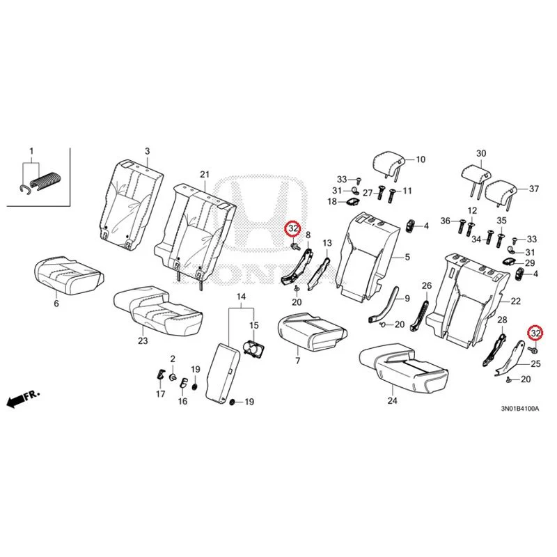 [NEW] JDM HONDA VEZEL e:HEV RV5 2025 Rear Seat GENUINE OEM - Image 33