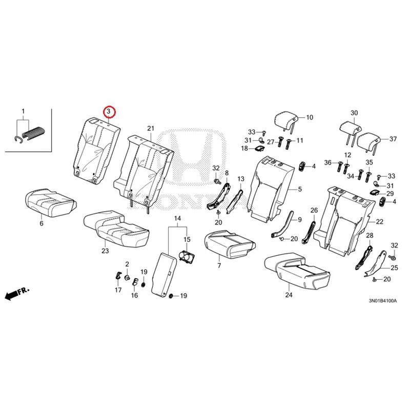 [NEW] JDM HONDA VEZEL e:HEV RV5 2025 Rear Seat GENUINE OEM - Image 4