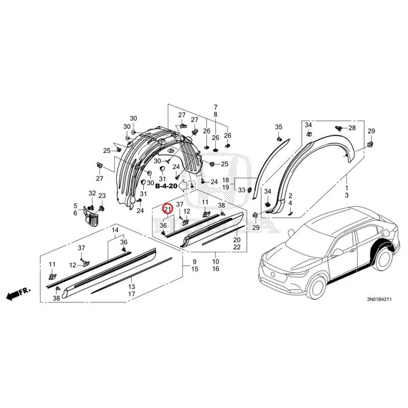 [NEW] JDM HONDA VEZEL e:HEV RV5 2025 Protectors GENUINE OEM - Image 22