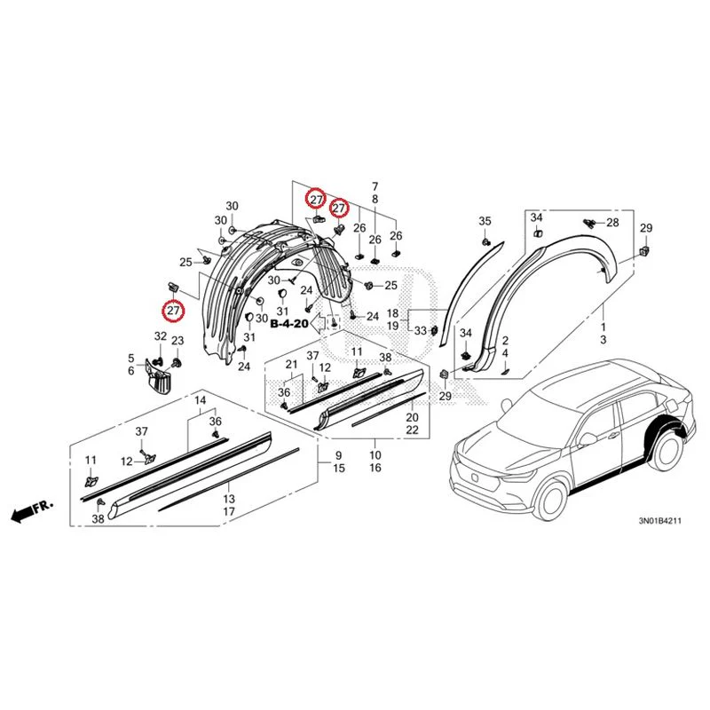 [NEW] JDM HONDA VEZEL e:HEV RV5 2025 Protectors GENUINE OEM - Image 28