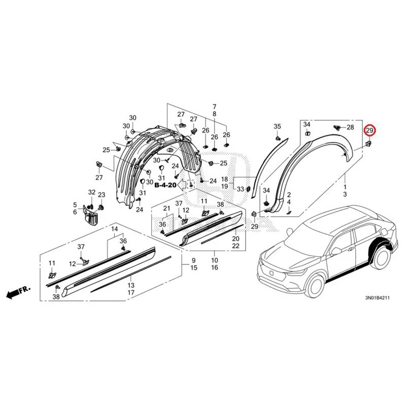 [NEW] JDM HONDA VEZEL e:HEV RV5 2025 Protectors GENUINE OEM - Image 30