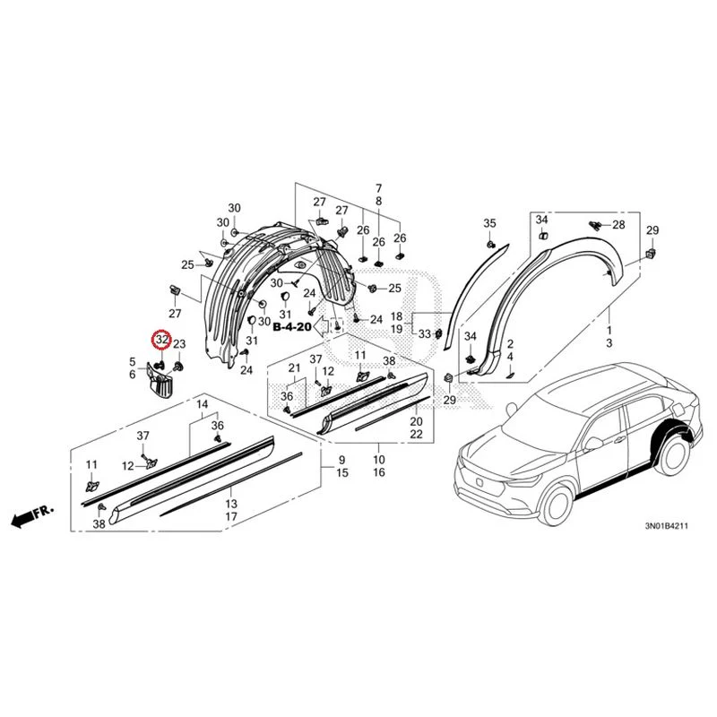 [NEW] JDM HONDA VEZEL e:HEV RV5 2025 Protectors GENUINE OEM - Image 33