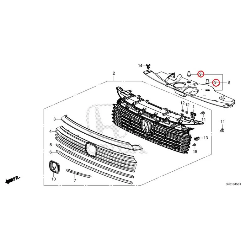 [NEW] JDM HONDA VEZEL e:HEV RV5 2025 Front Grill (2) GENUINE OEM - Image 36