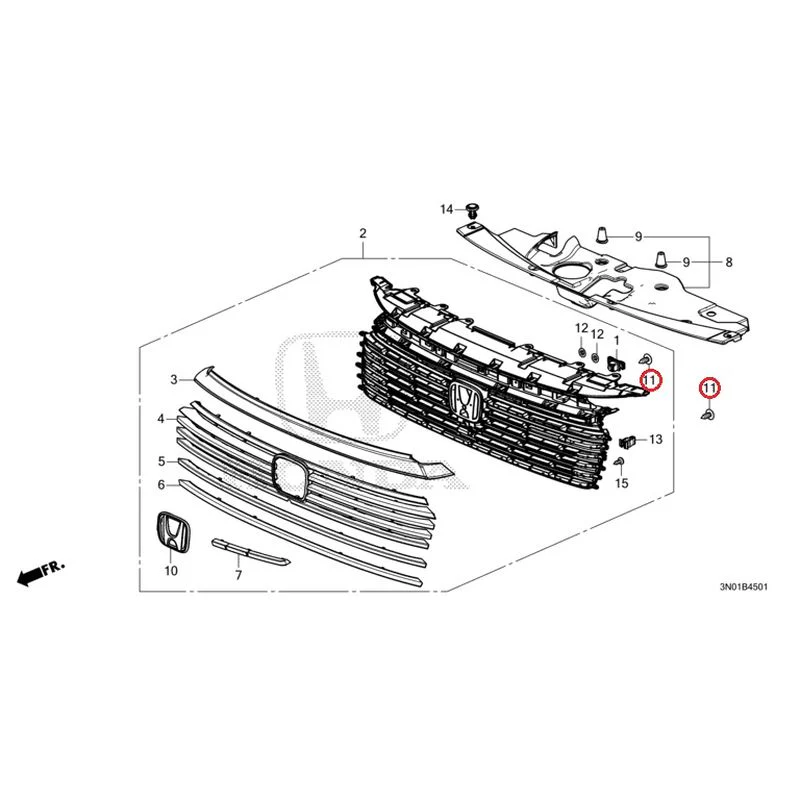 [NEW] JDM HONDA VEZEL e:HEV RV5 2025 Front Grill (2) GENUINE OEM - Image 38
