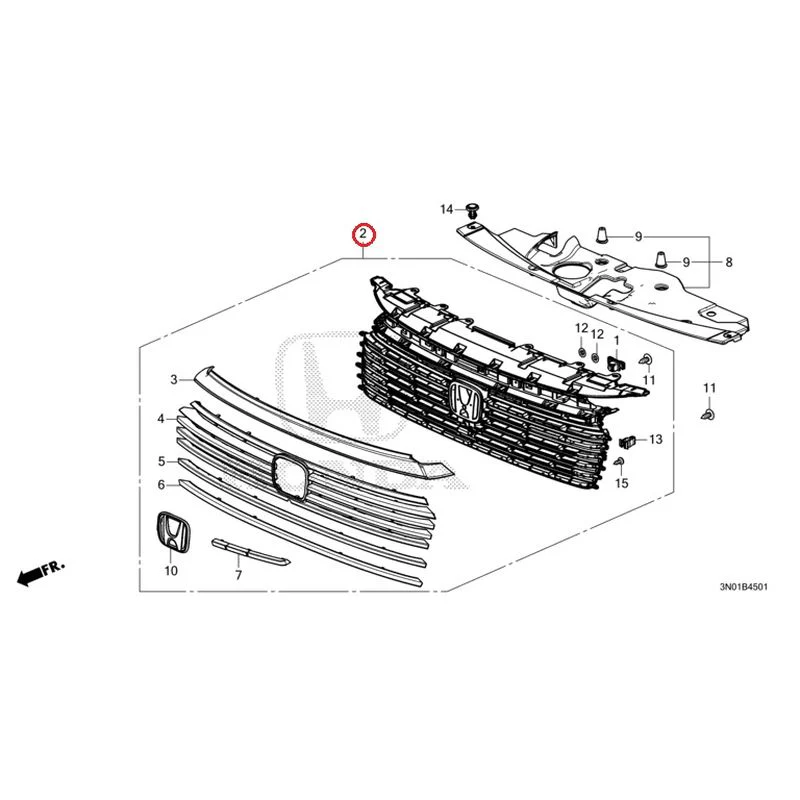 [NEW] JDM HONDA VEZEL e:HEV RV5 2025 Front Grill (2) GENUINE OEM - Image 8