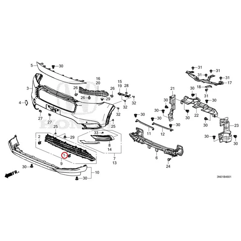 [NEW] JDM HONDA VEZEL e:HEV RV5 2025 Front Bumper (2) GENUINE OEM - Image 2