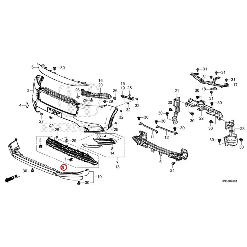 [NEW] JDM HONDA VEZEL e:HEV RV5 2025 Front Bumper (2) GENUINE OEM - Image 22