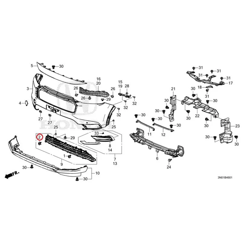 [NEW] JDM HONDA VEZEL e:HEV RV5 2025 Front Bumper (2) GENUINE OEM - Image 3