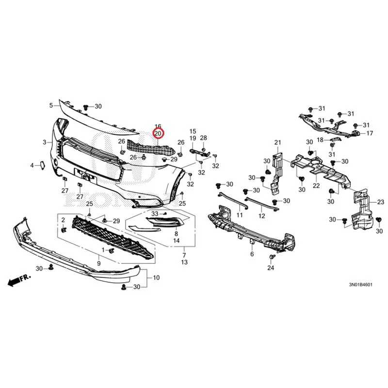 [NEW] JDM HONDA VEZEL e:HEV RV5 2025 Front Bumper (2) GENUINE OEM - Image 33