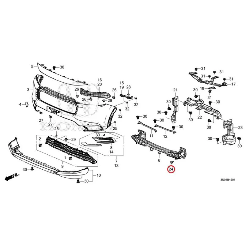 [NEW] JDM HONDA VEZEL e:HEV RV5 2025 Front Bumper (2) GENUINE OEM - Image 37