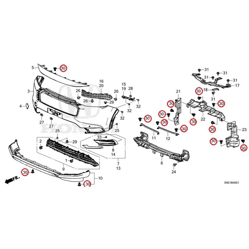 [NEW] JDM HONDA VEZEL e:HEV RV5 2025 Front Bumper (2) GENUINE OEM - Image 43