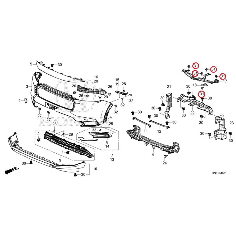 [NEW] JDM HONDA VEZEL e:HEV RV5 2025 Front Bumper (2) GENUINE OEM - Image 44