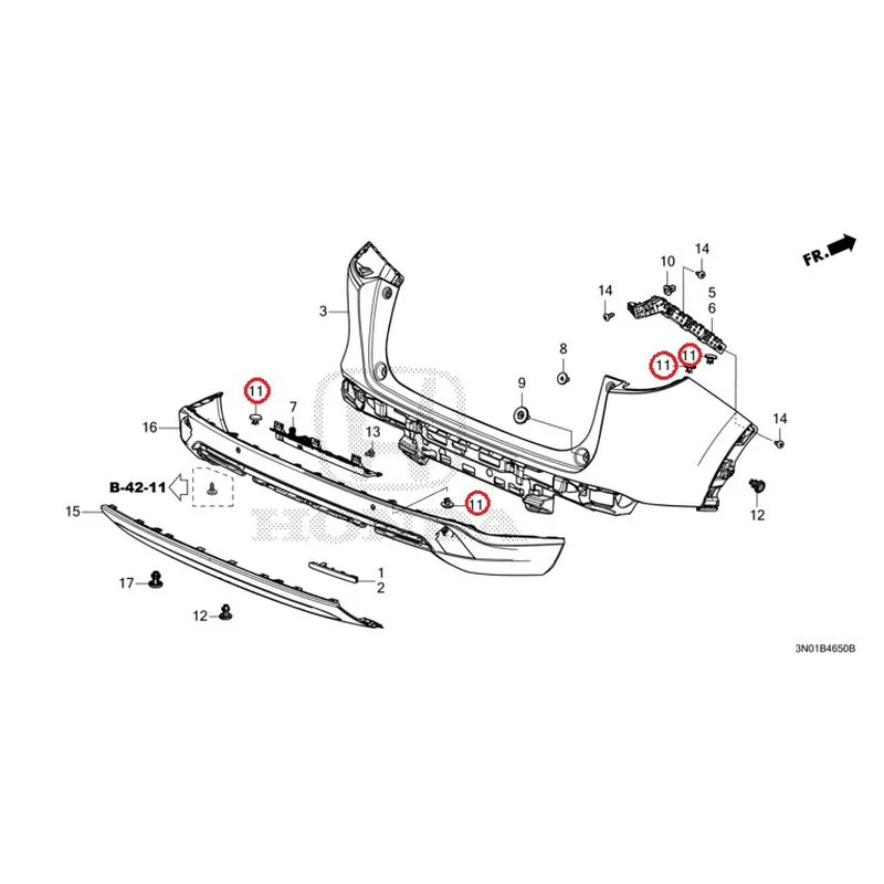 [NEW] JDM HONDA VEZEL e:HEV RV5 2025 Rear Bumper GENUINE OEM - Image 15