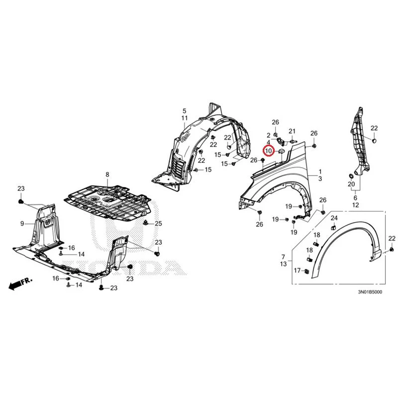 [NEW] JDM HONDA VEZEL e:HEV RV5 2025 Front Fenders GENUINE OEM - Image 11