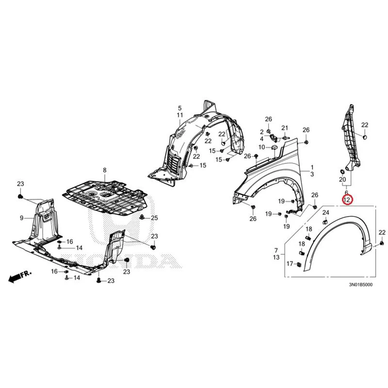 [NEW] JDM HONDA VEZEL e:HEV RV5 2025 Front Fenders GENUINE OEM - Image 13
