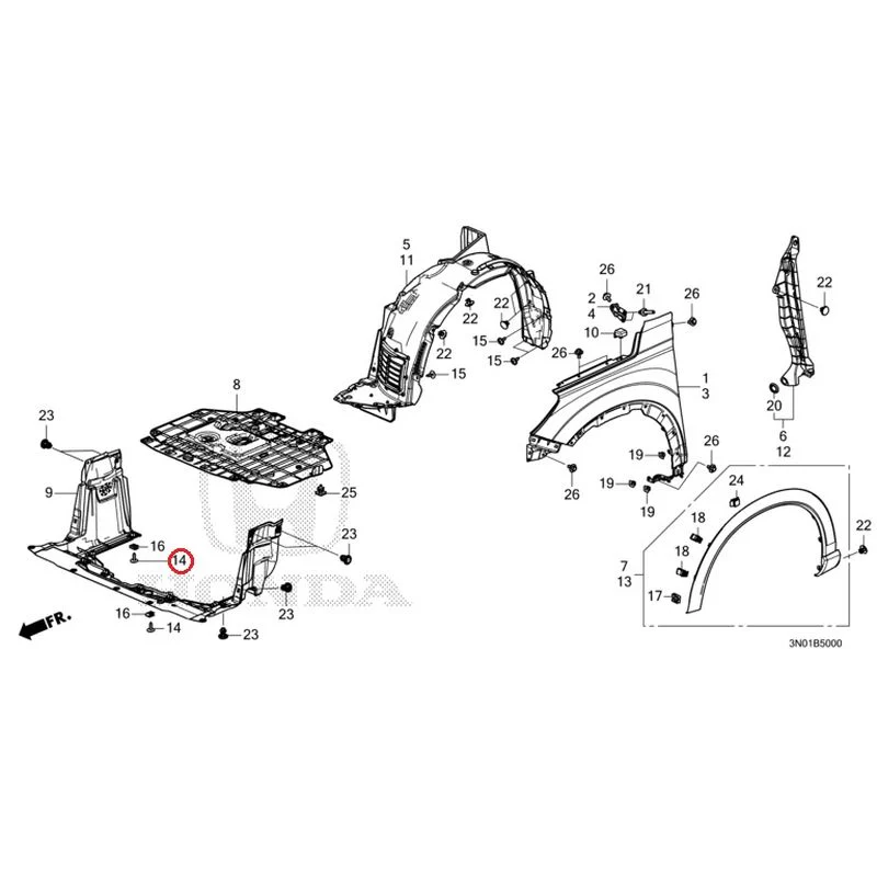 [NEW] JDM HONDA VEZEL e:HEV RV5 2025 Front Fenders GENUINE OEM - Image 15