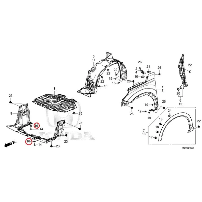 [NEW] JDM HONDA VEZEL e:HEV RV5 2025 Front Fenders GENUINE OEM - Image 17