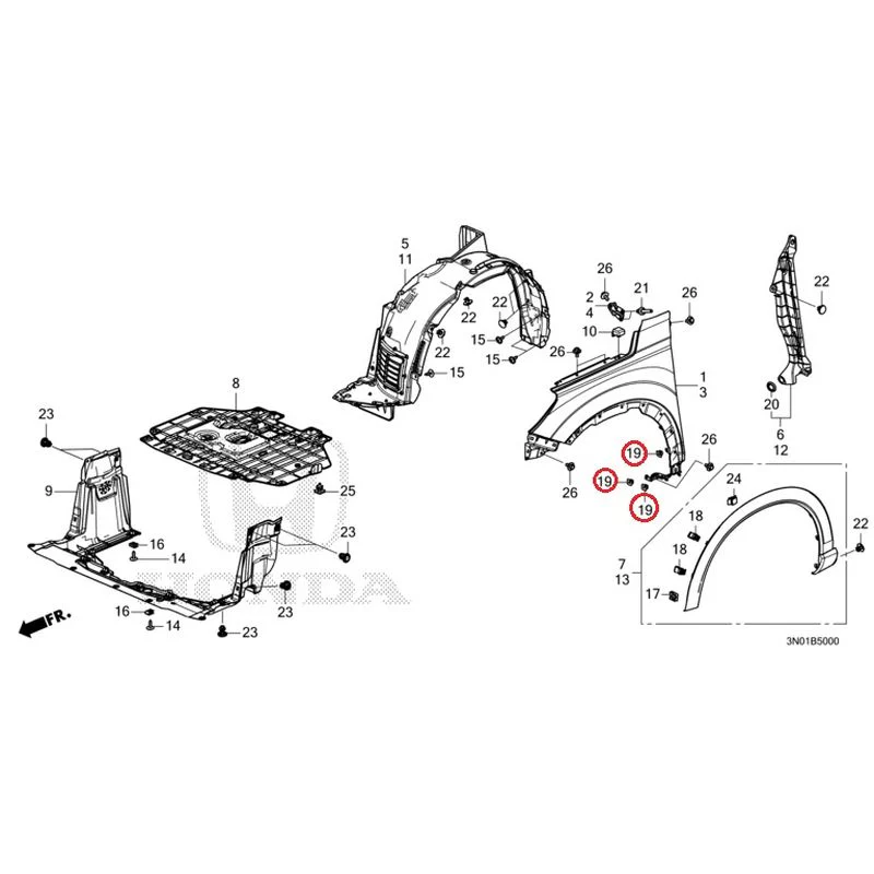 [NEW] JDM HONDA VEZEL e:HEV RV5 2025 Front Fenders GENUINE OEM - Image 20