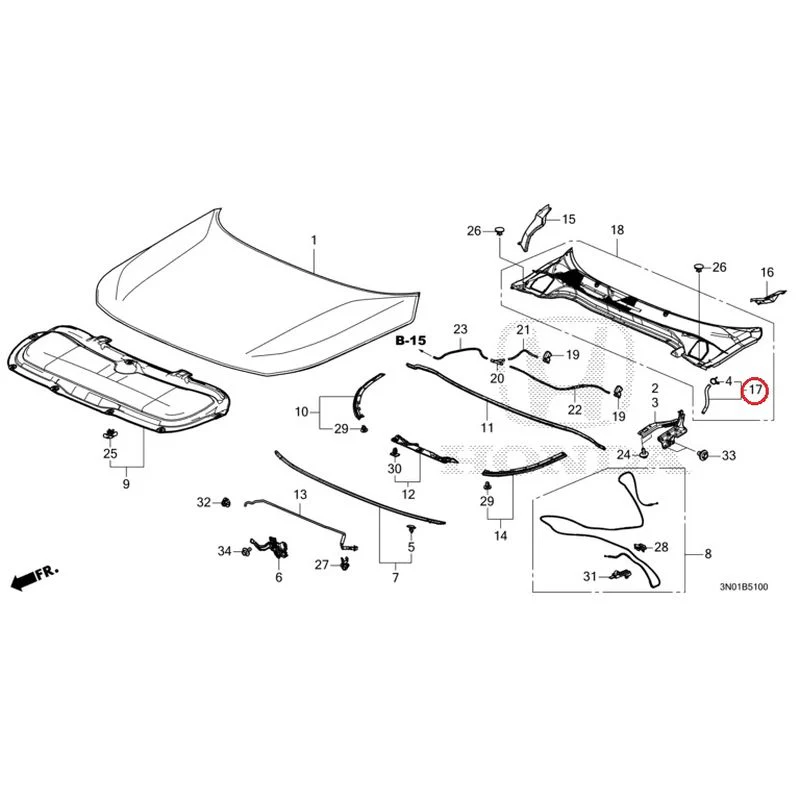 [NEW] JDM HONDA VEZEL e:HEV RV5 2025 Hood GENUINE OEM - Image 19