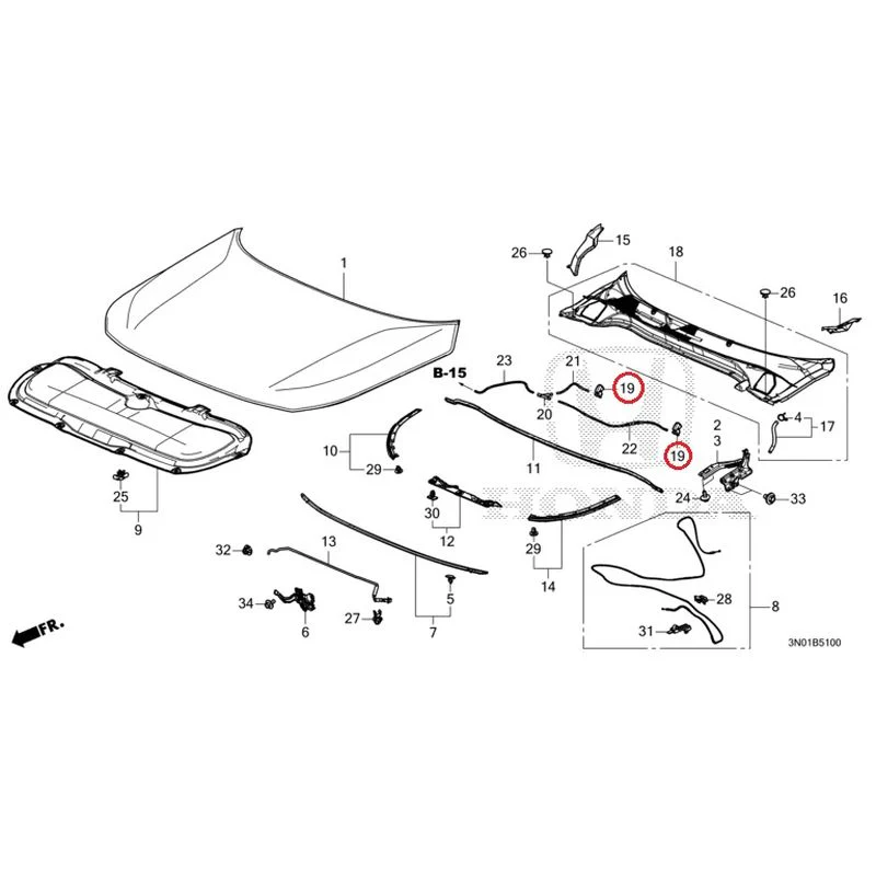 [NEW] JDM HONDA VEZEL e:HEV RV5 2025 Hood GENUINE OEM - Image 21