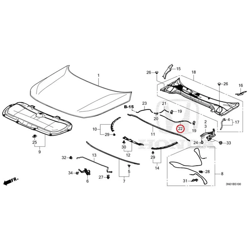 [NEW] JDM HONDA VEZEL e:HEV RV5 2025 Hood GENUINE OEM - Image 24