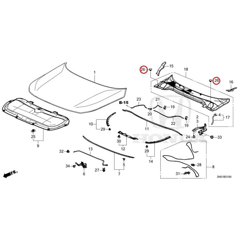 [NEW] JDM HONDA VEZEL e:HEV RV5 2025 Hood GENUINE OEM - Image 28