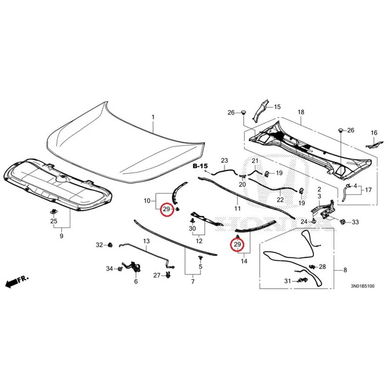 [NEW] JDM HONDA VEZEL e:HEV RV5 2025 Hood GENUINE OEM - Image 31