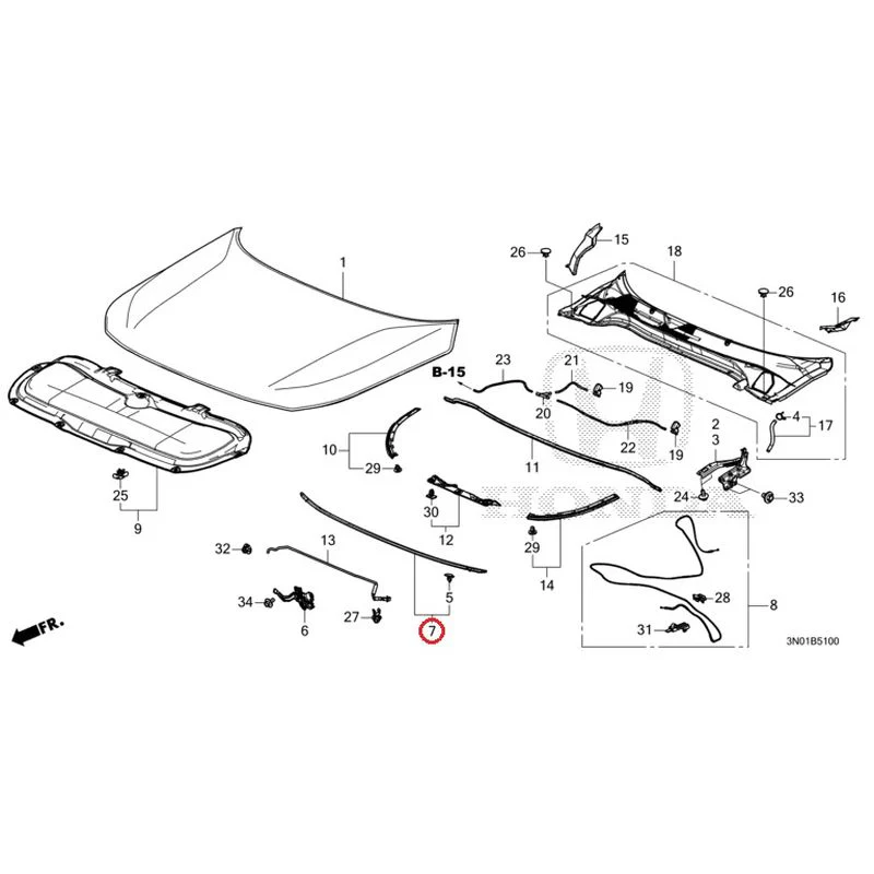 [NEW] JDM HONDA VEZEL e:HEV RV5 2025 Hood GENUINE OEM - Image 9