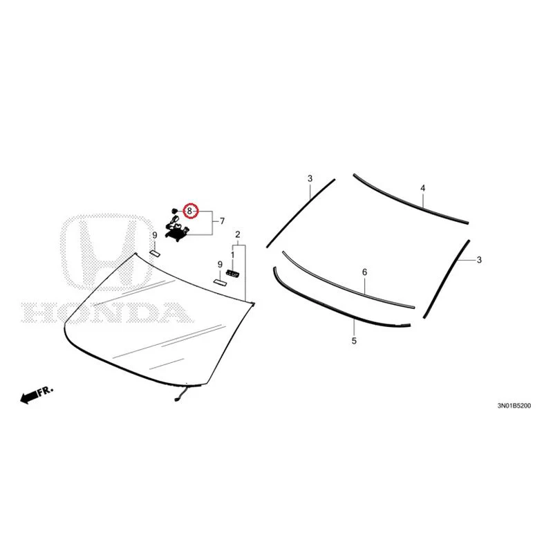 [NEW] JDM HONDA VEZEL e:HEV RV5 2025 Front Windshield GENUINE OEM - Image 10