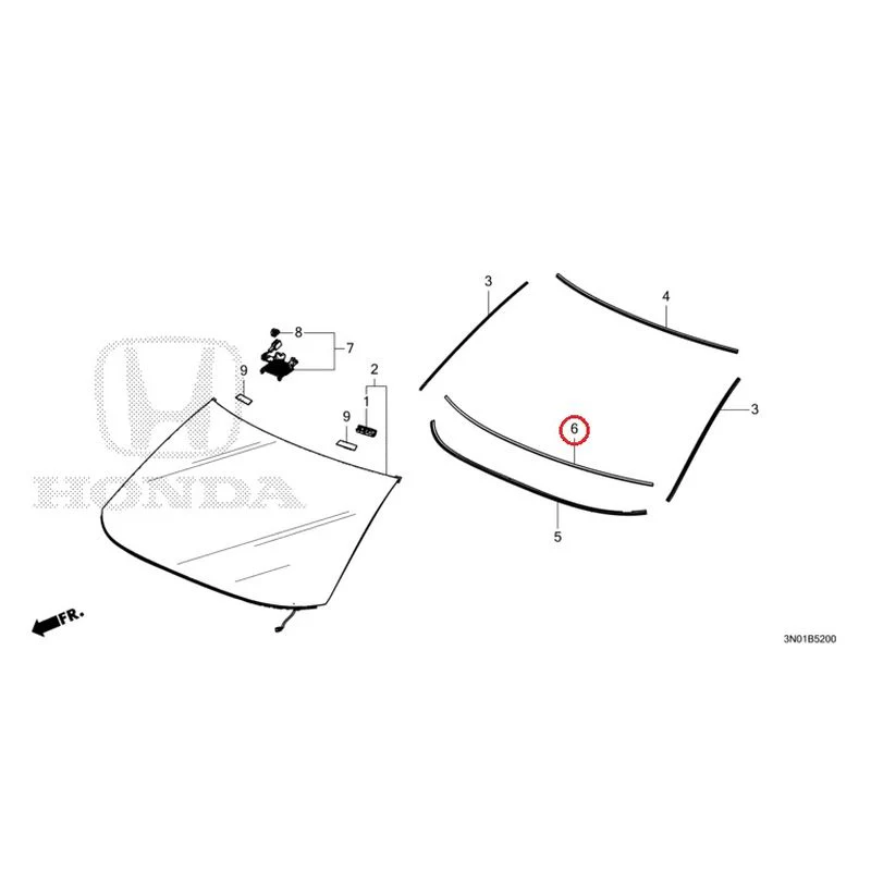 [NEW] JDM HONDA VEZEL e:HEV RV5 2025 Front Windshield GENUINE OEM - Image 8