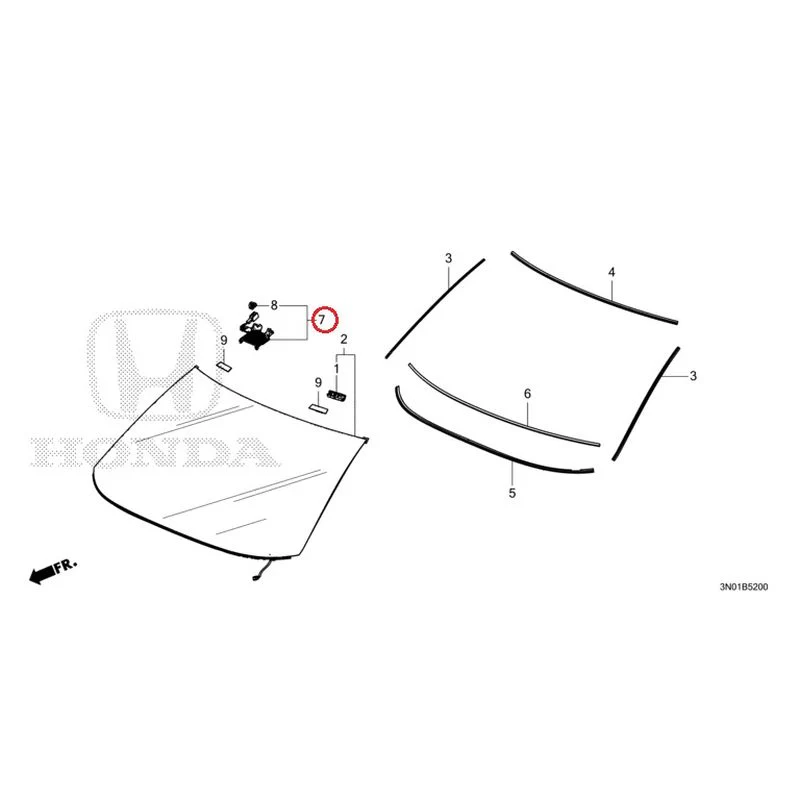 [NEW] JDM HONDA VEZEL e:HEV RV5 2025 Front Windshield GENUINE OEM - Image 9