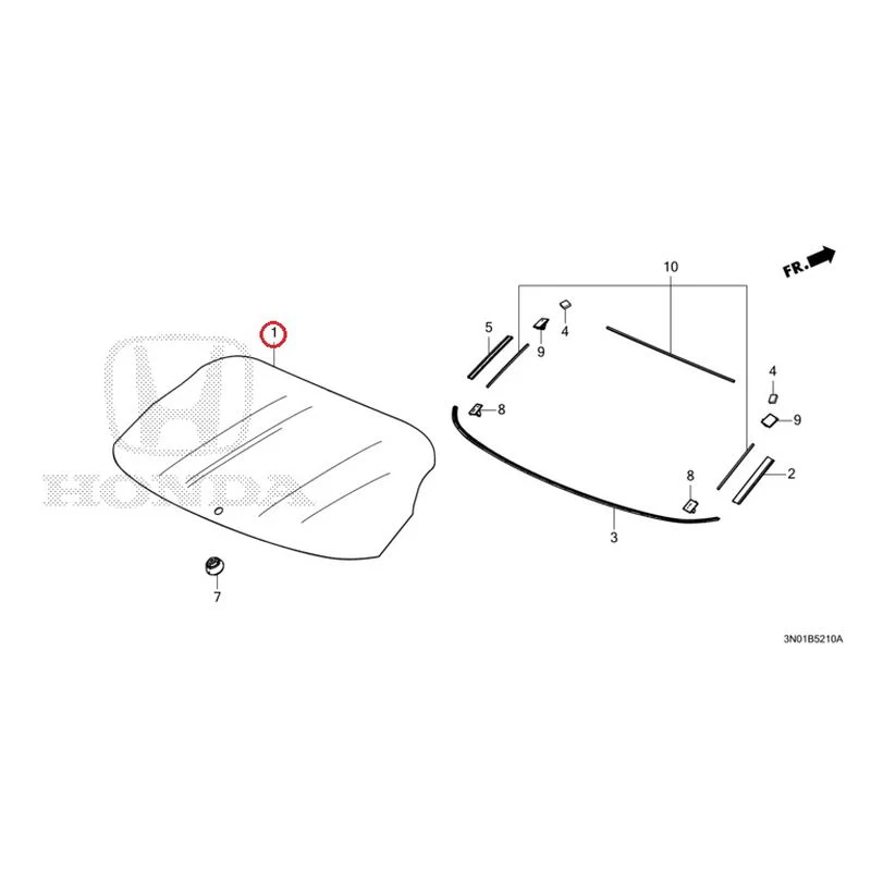 [NEW] JDM HONDA VEZEL e:HEV RV5 2025 Rear Windshield Glass GENUINE OEM - Image 2