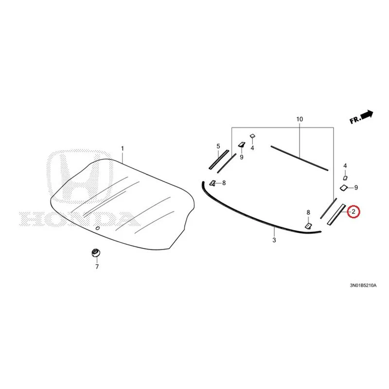 [NEW] JDM HONDA VEZEL e:HEV RV5 2025 Rear Windshield Glass GENUINE OEM - Image 3