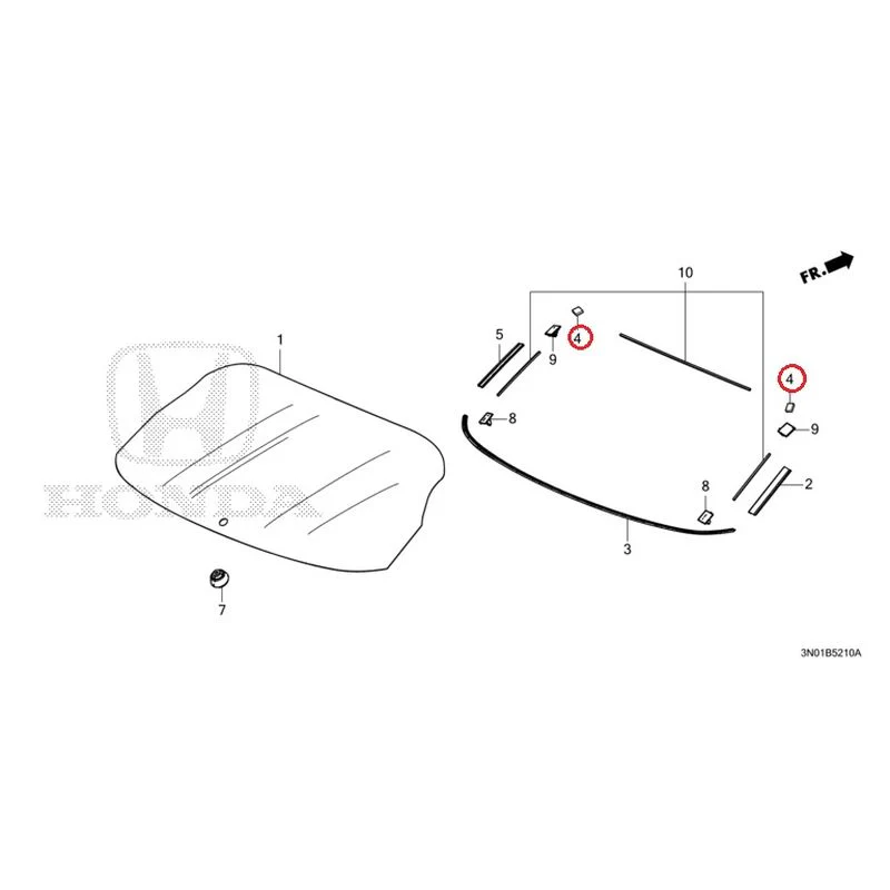 [NEW] JDM HONDA VEZEL e:HEV RV5 2025 Rear Windshield Glass GENUINE OEM - Image 5