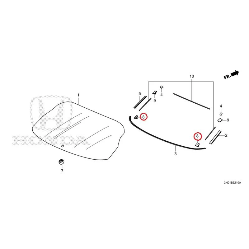 [NEW] JDM HONDA VEZEL e:HEV RV5 2025 Rear Windshield Glass GENUINE OEM - Image 8