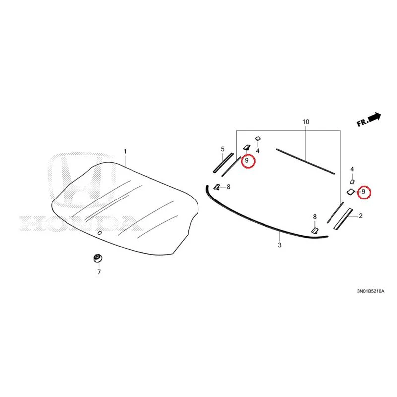 [NEW] JDM HONDA VEZEL e:HEV RV5 2025 Rear Windshield Glass GENUINE OEM - Image 9